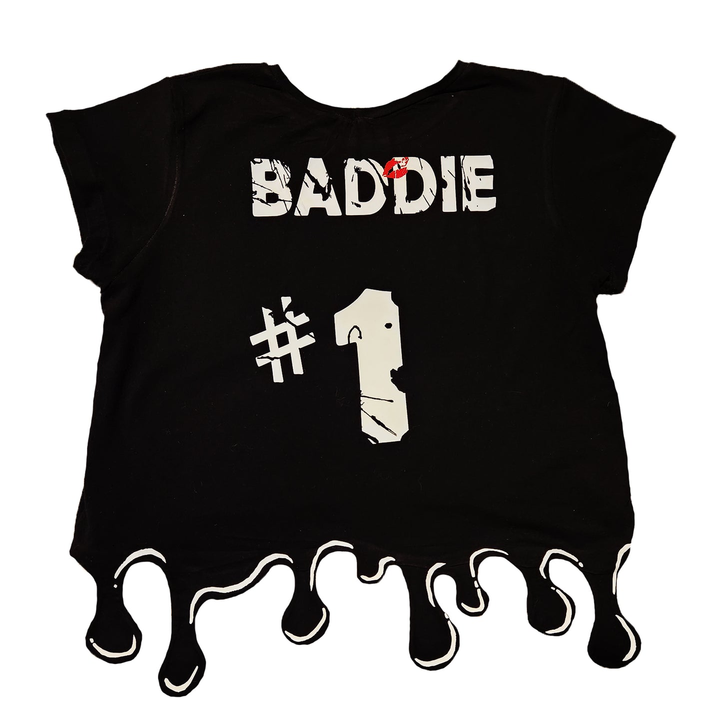 Baddie Stamp Hem Drip Trademark "Drip" Crop Top