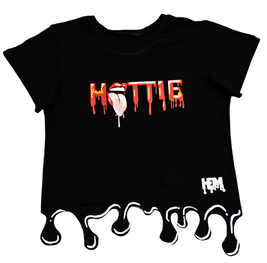 Hottie Hem Drip Trademark "Drip" Crop Top