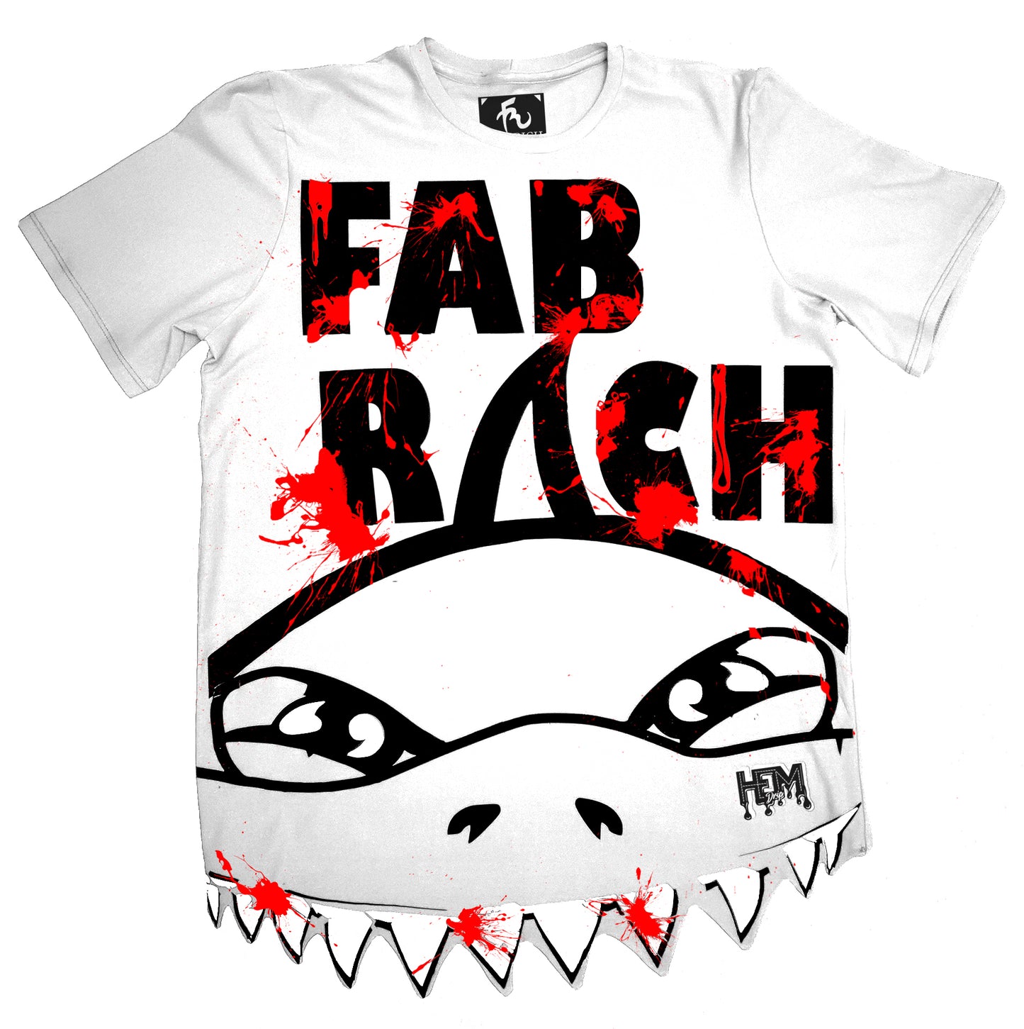 Shark Hem Drip Trademark "Bite" Shirt Cut